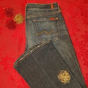7 For All Mankind wide leg jeans